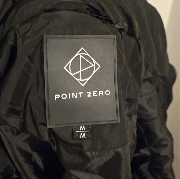 Black long puffer winter coat Point Zero - Picture 6 of 7